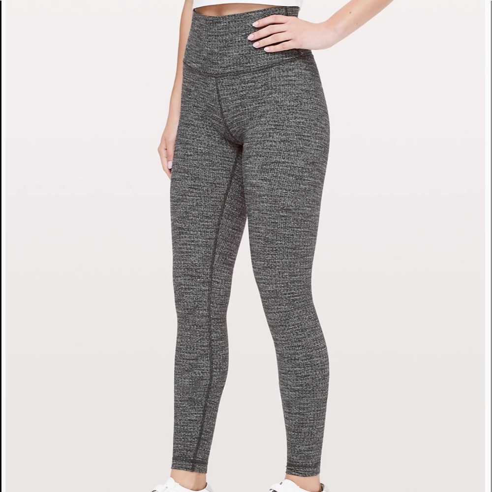 lululemon wunder under Knit Heathered Black